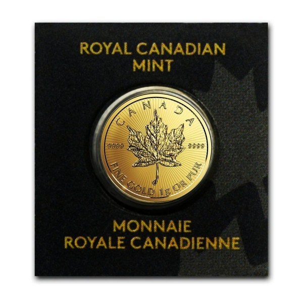 Kanadyjski Liść Klonowy 1 g złota